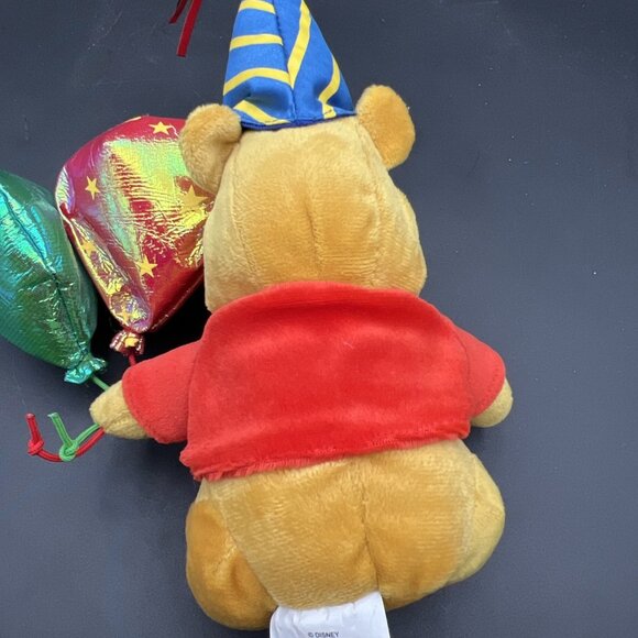 The Disney Store Winnie the Pooh Pooh Party Birthday Balloons Plush 8" - Picture 9 of 11